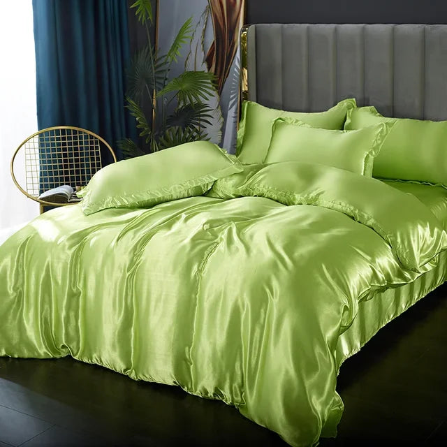 Set biancheria da letto in raso di seta di lusso