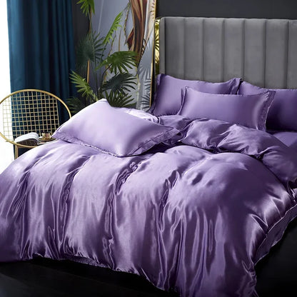 Set biancheria da letto in raso di seta di lusso