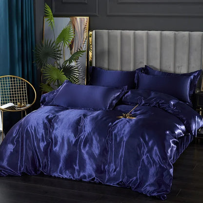 Set biancheria da letto in raso di seta di lusso