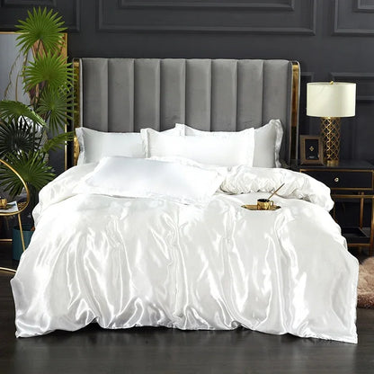 Set biancheria da letto in raso di seta di lusso