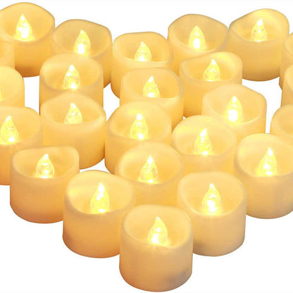 Set di candele tealight tremolanti a batteria effetto cera