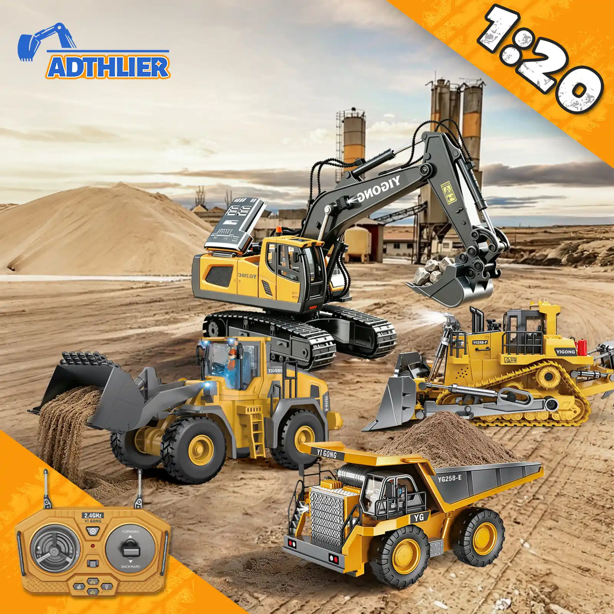 Set Costruzioni RC 4 Veicoli