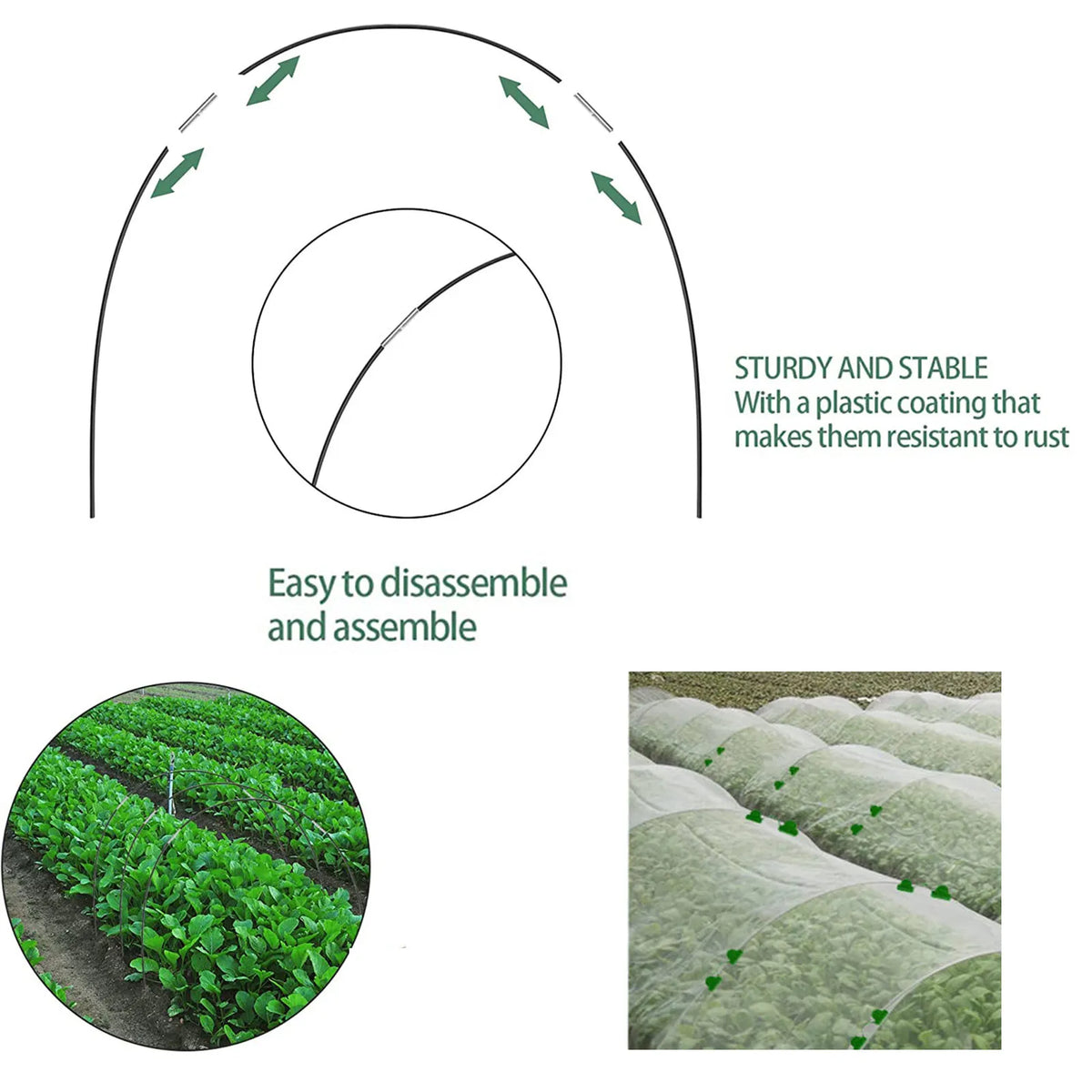 Set di Archi da Giardino Plantura FlexGrow in Fibra di Vetro