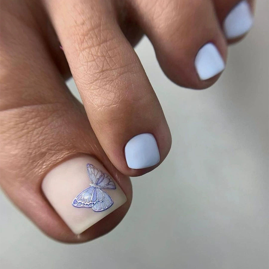 Set di unghie finte con design olografico brillante