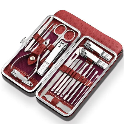 Set professionale per manicure e pedicure LuxeTools in acciaio inossidabile, 19 pezzi