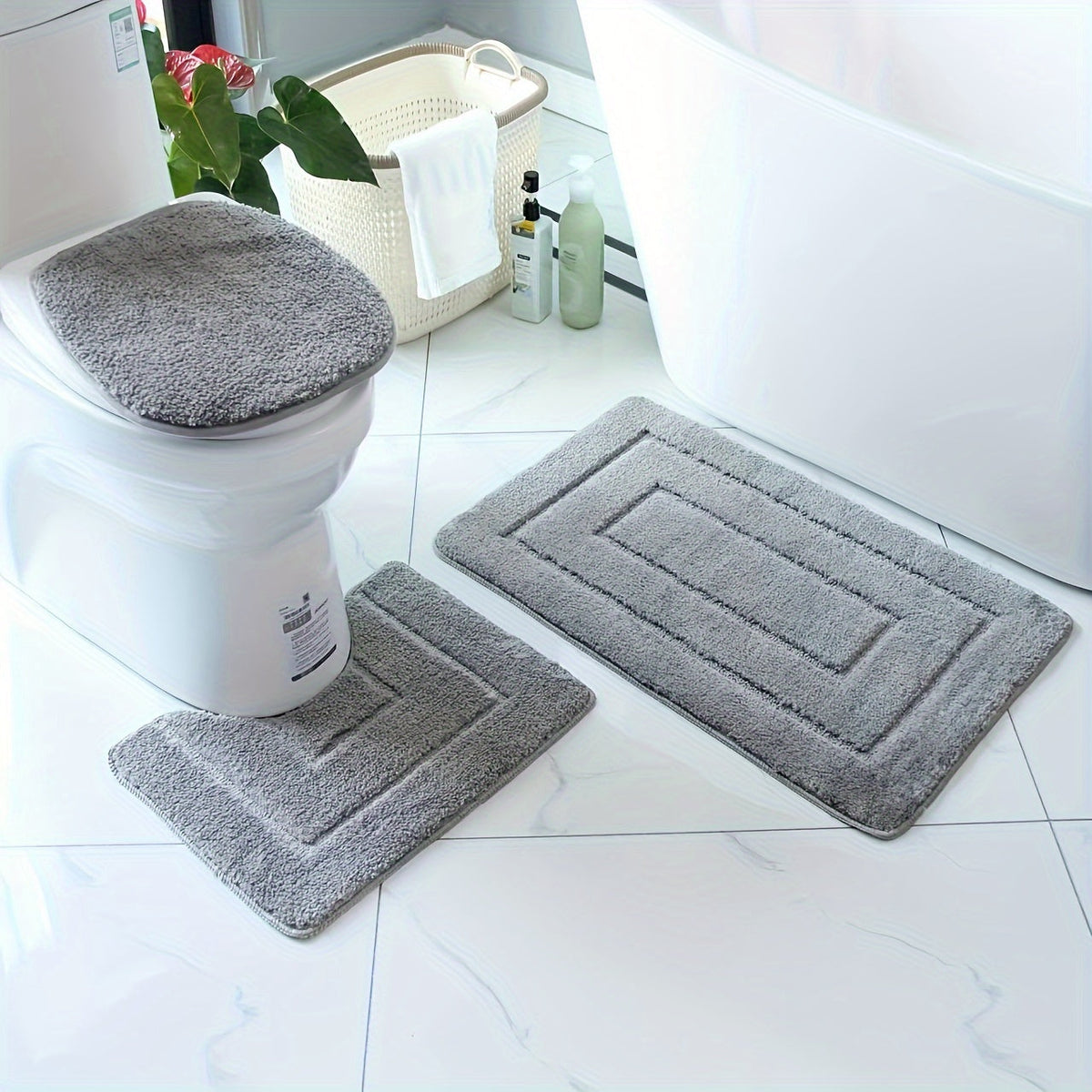 Set tappetini bagno SoftStep Luxe – antiscivolo, ad asciugatura rapida e lavabili