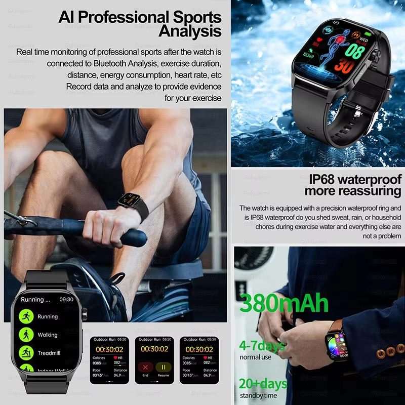 Smartwatch per anziani con monitoraggio pressione e glicemia