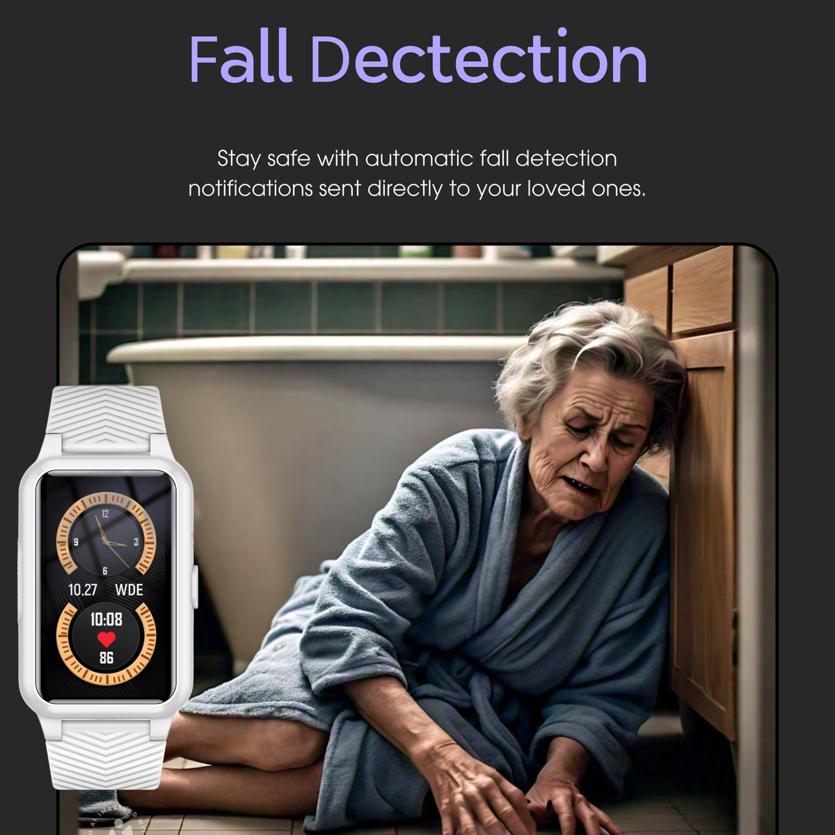 Smartwatch per Anziani con Rilevamento Cadute e GPS