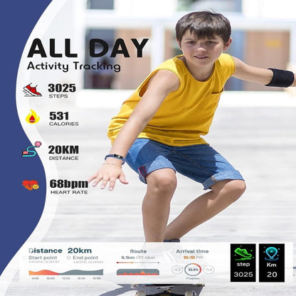 Smartwatch per bambini con GPS, monitoraggio fitness e funzioni salute – Viona