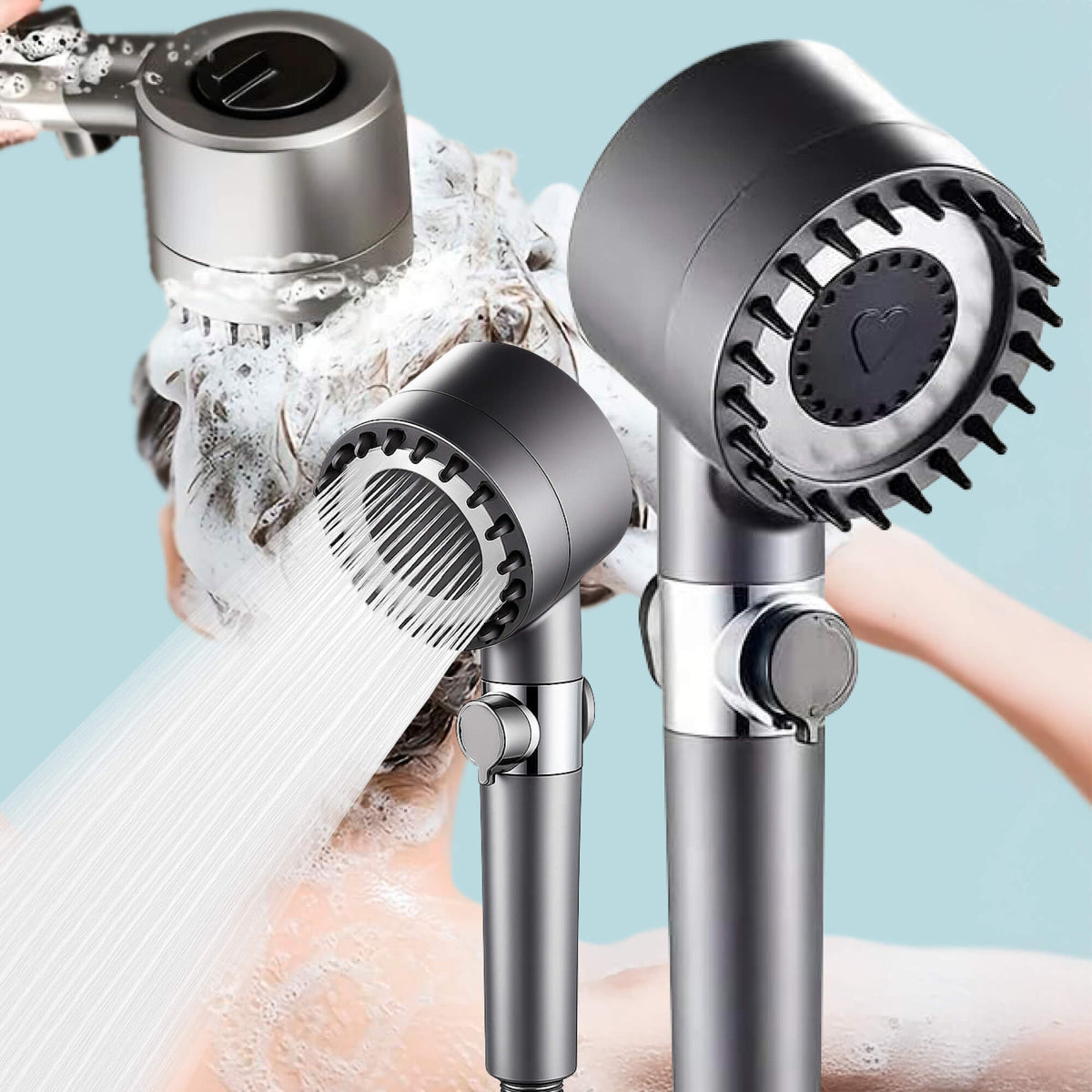 Soffione doccia ad alta pressione PowerFlow | Soffione potente per la massima pressione dell'acqua
