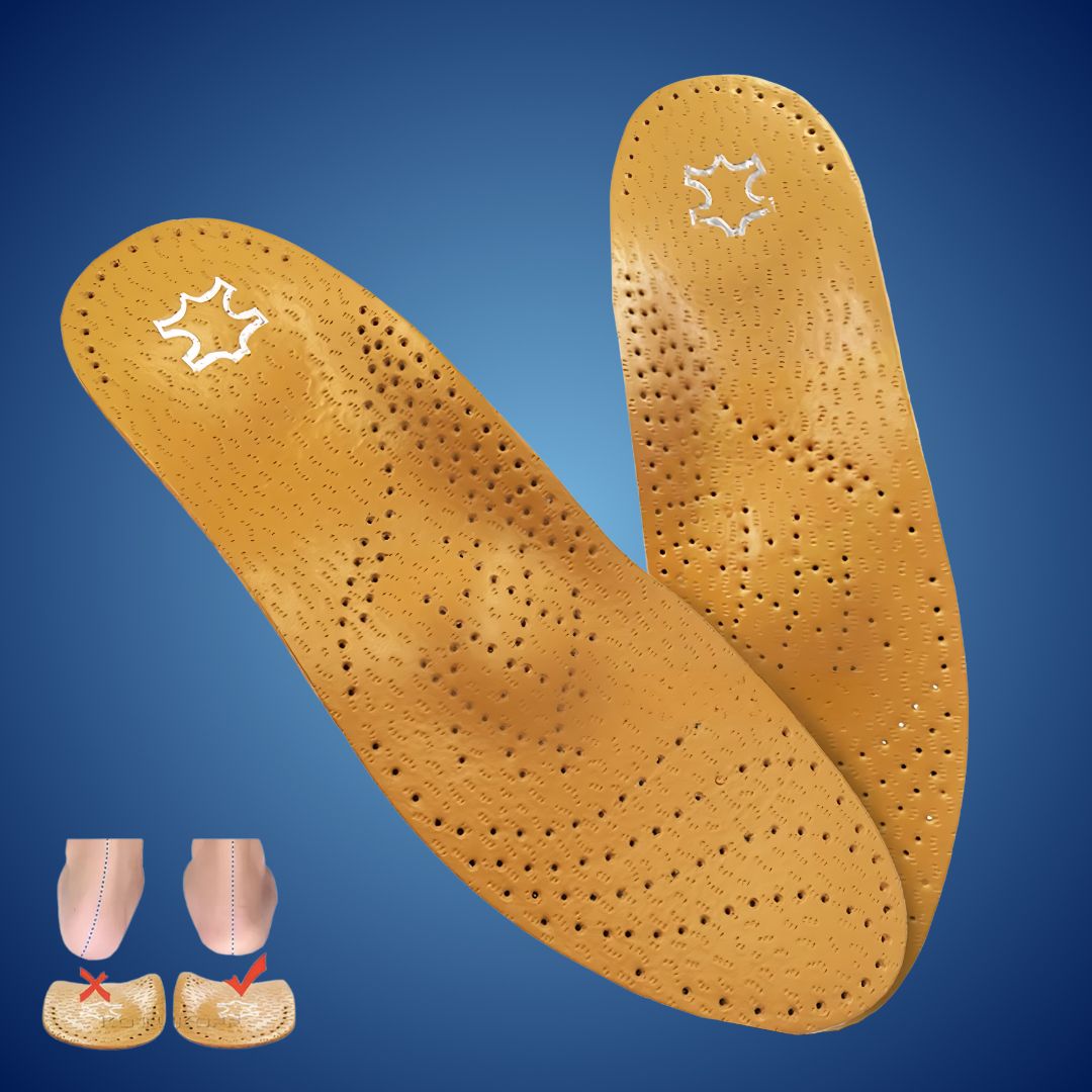 Soletta ortopedica in pelle LeatherGuard con supporto plantare