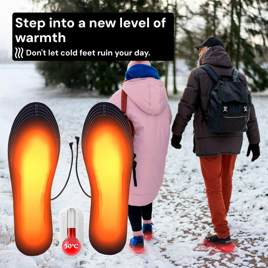 Solette riscaldate ricaricabili per scarpe e stivali invernali