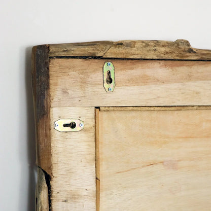 Specchio da parete | Cornice in legno di teak riciclato e appendimento reversibile | 71 × 51 cm