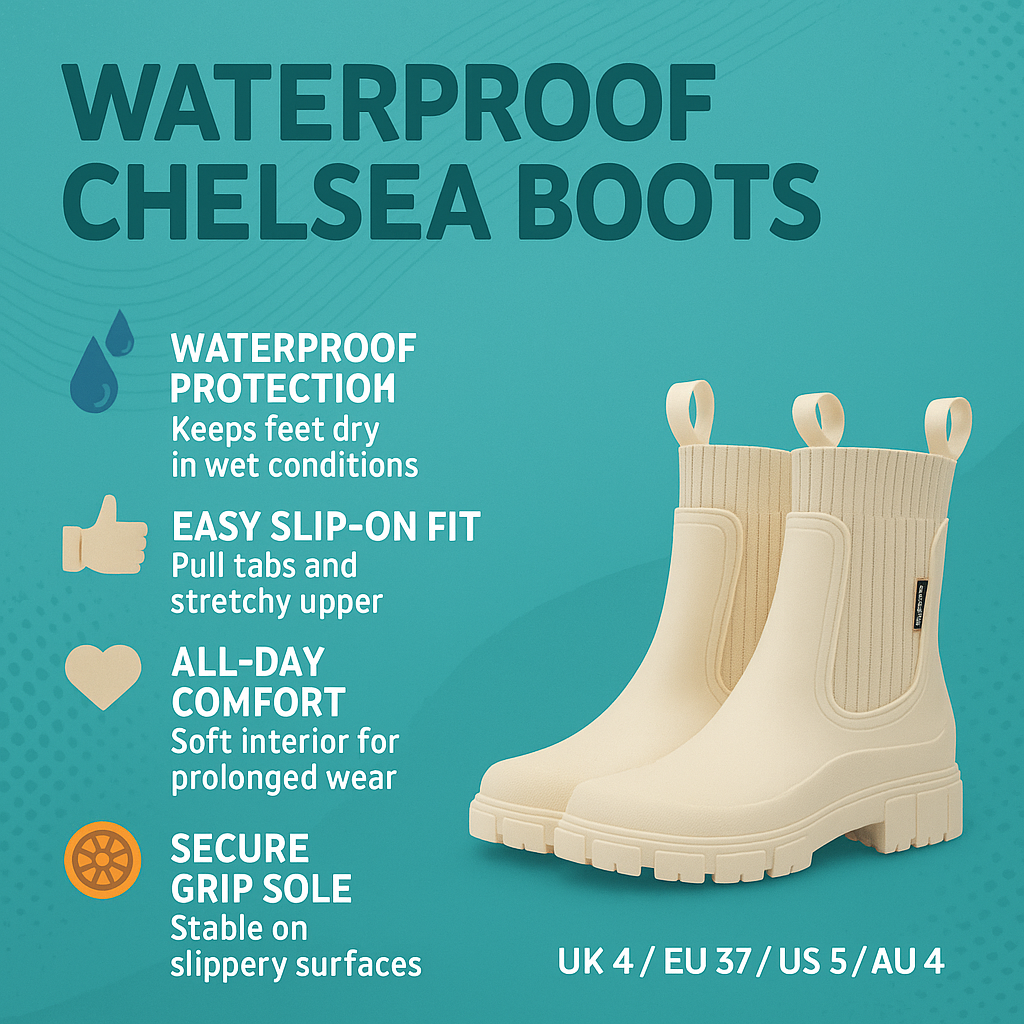 Stivaletti Chelsea da donna con suola grip per outdoor