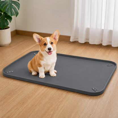Supporto antiscivolo in silicone con bordi rialzati per traverse igieniche (con clip angolari)