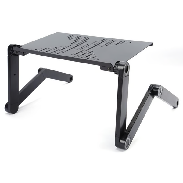 Supporto per laptop regolabile in lega alluminio-magnesio con gambe pieghevoli e mouse pad, scrivania portatile per lett