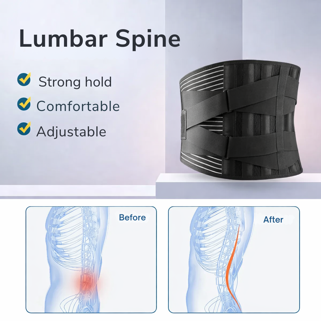 Supporto lombare | Cintura di sostegno | Stabilizzazione a 360° | OrthoFlexa