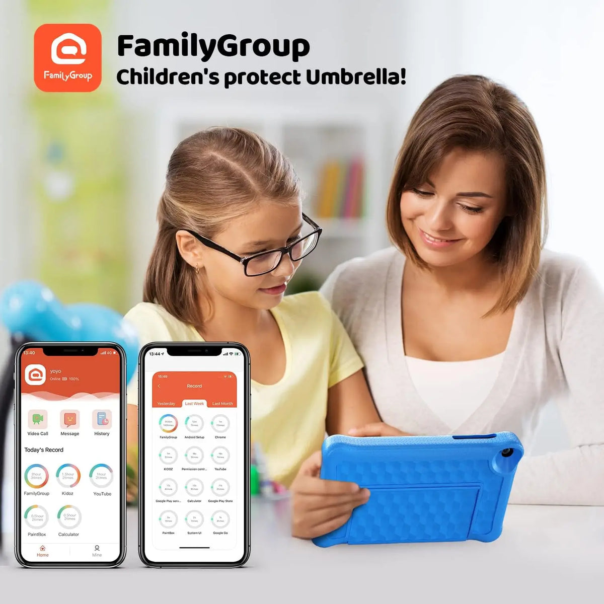 Tablet Educativo per Bambini 8 pollici con Controllo Genitori e Protezione Occhi