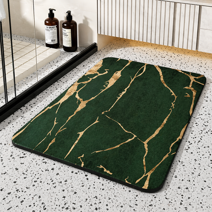Tappetino Bagno Assorbente Pietra Diatomacea Antiscivolo Effetto Marmo