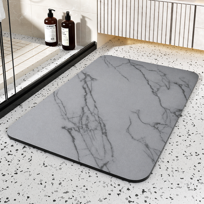 Tappetino Bagno Assorbente Pietra Diatomacea Antiscivolo Effetto Marmo