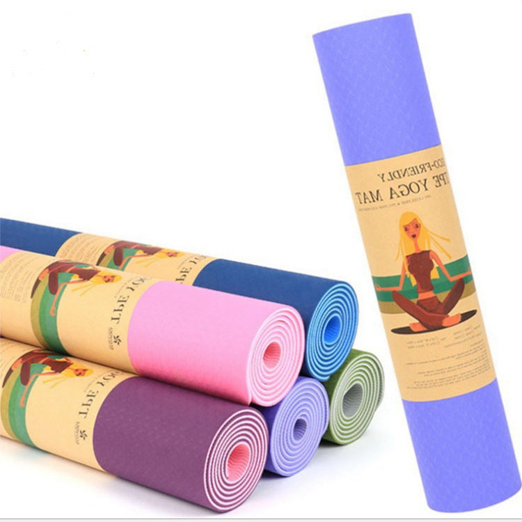 Tappetino yoga fitness antiscivolo con doppio ammortizzamento