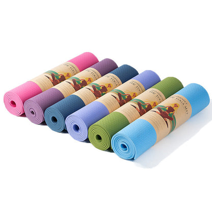 Tappetino yoga fitness antiscivolo con doppio ammortizzamento