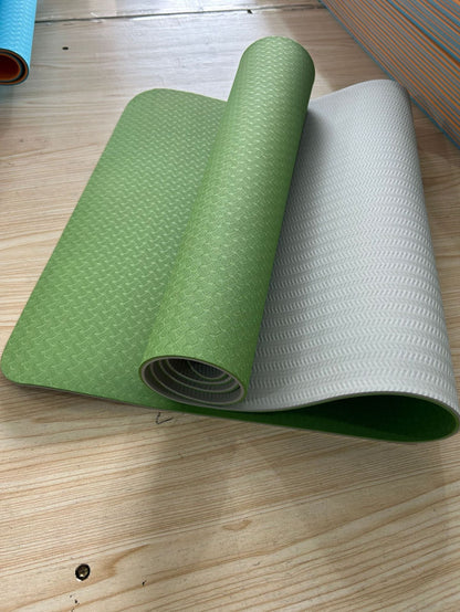 Tappetino yoga fitness antiscivolo con doppio ammortizzamento