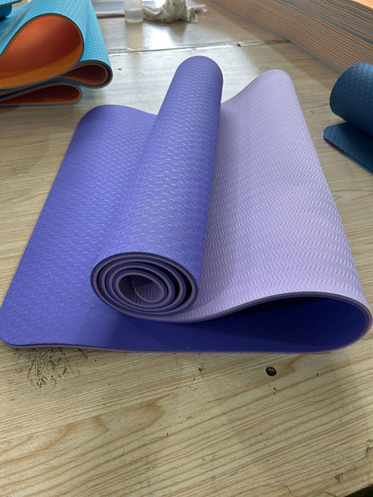 Tappetino yoga fitness antiscivolo con doppio ammortizzamento