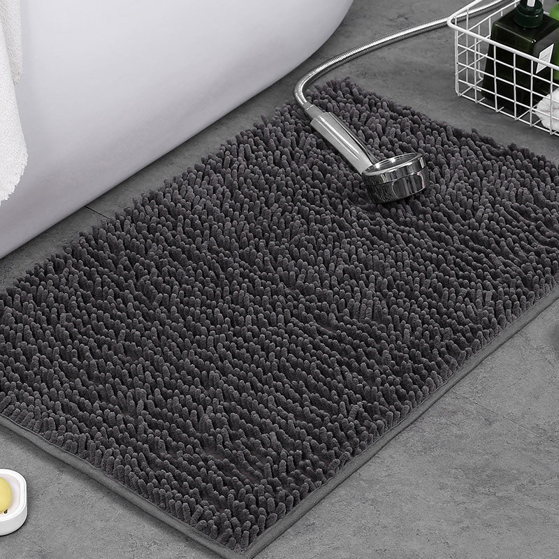 Tappeto da bagno antiscivolo in ciniglia morbida — spesso pile in microfibra, superficie assorbente