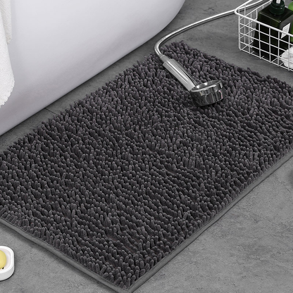 Tappeto da bagno antiscivolo in ciniglia morbida — spesso pile in microfibra, superficie assorbente