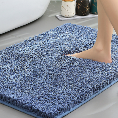 Tappeto da bagno antiscivolo in ciniglia morbida — spesso pile in microfibra, superficie assorbente