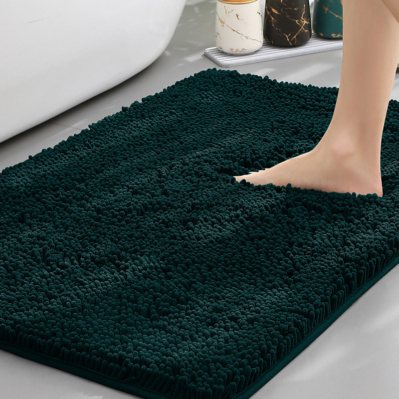 Tappeto da bagno antiscivolo in ciniglia morbida — spesso pile in microfibra, superficie assorbente