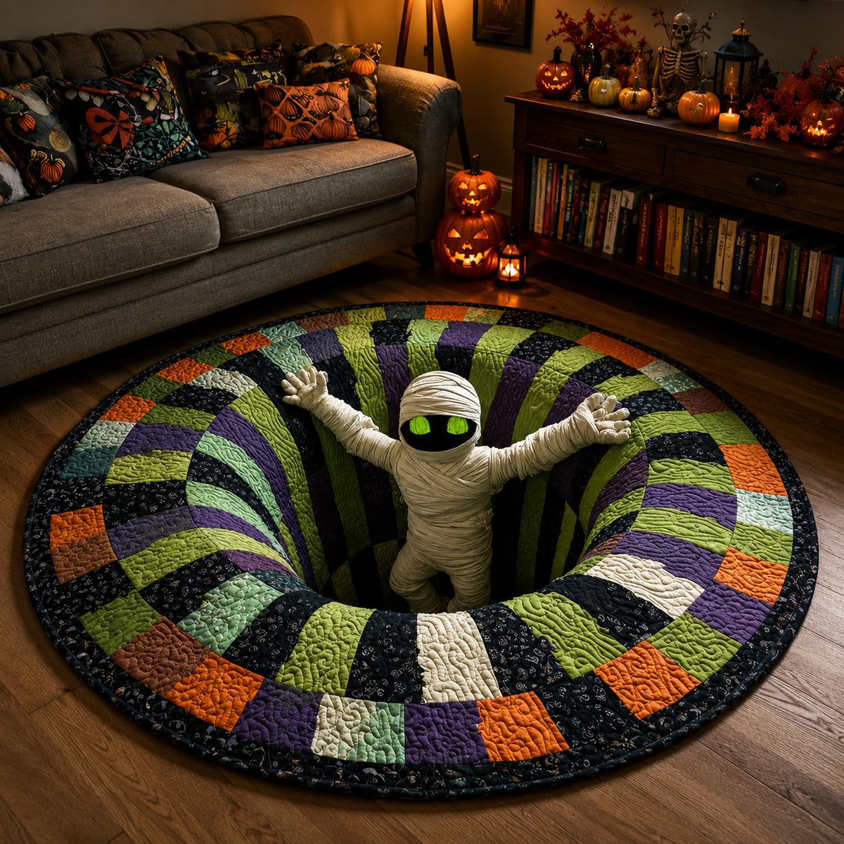 Tappeto Halloween con vortice scheletro 3D Rassivo