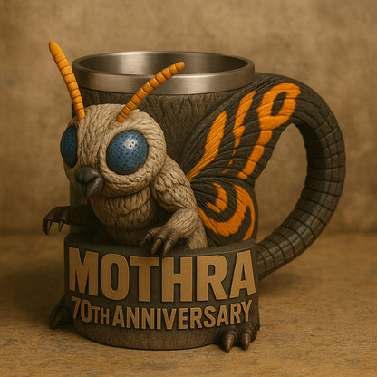 Tazza da Caffè in Ceramica con Figura Mostro 3D Scolpita