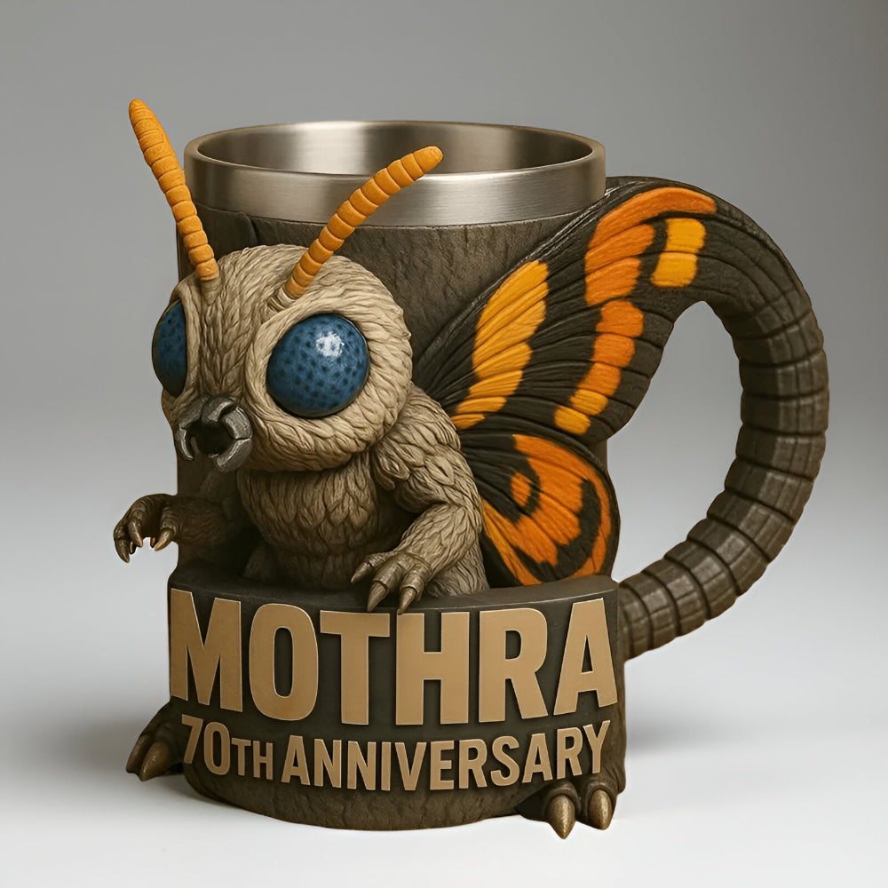Tazza da Caffè in Ceramica con Figura Mostro 3D Scolpita