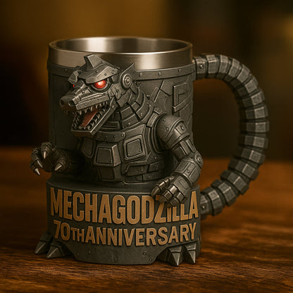 Tazza da Caffè in Ceramica con Figura Mostro 3D Scolpita