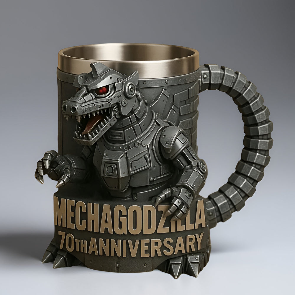 Tazza da Caffè in Ceramica con Figura Mostro 3D Scolpita