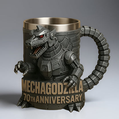Tazza da Caffè in Ceramica con Figura Mostro 3D Scolpita