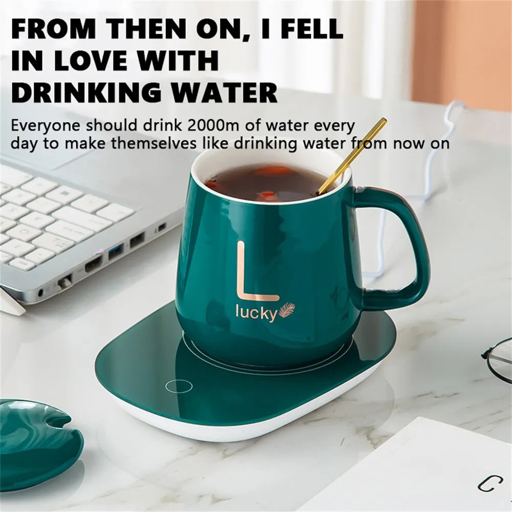 Tazza termica in ceramica con scaldatazze elettrico e termostato