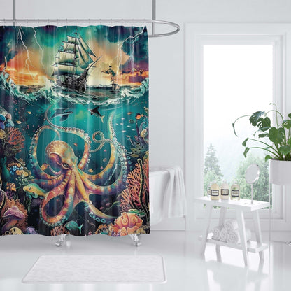 Tenda da doccia con tema marino