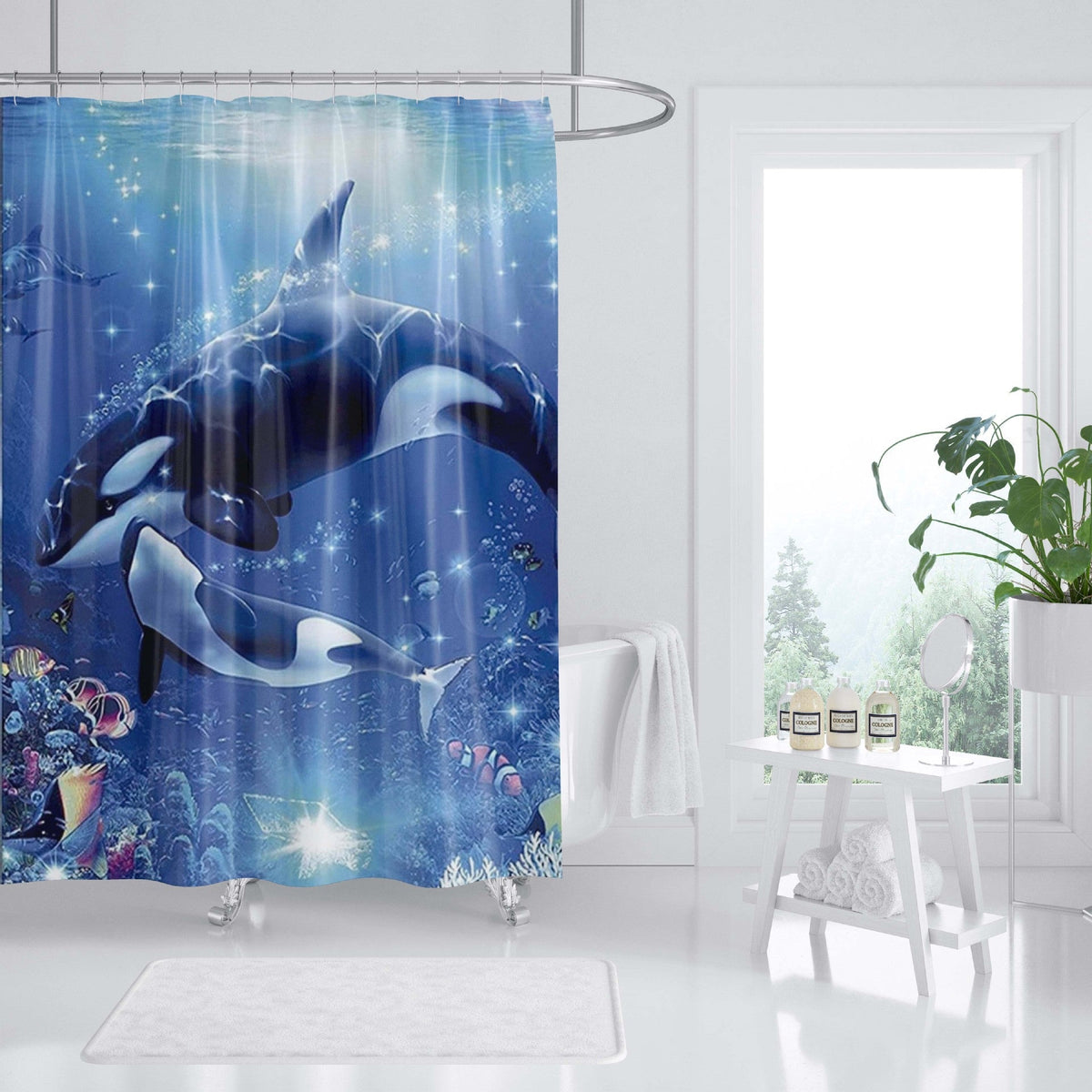 Tenda da doccia con tema marino