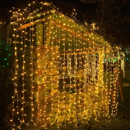Tenda luminosa natalizia con 8 modalità e telecomando