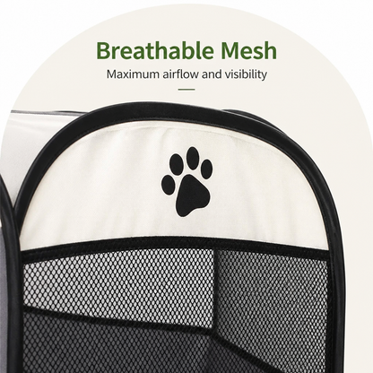 Tenda pop-up pieghevole in rete per animali domestici (con porte con cerniera)