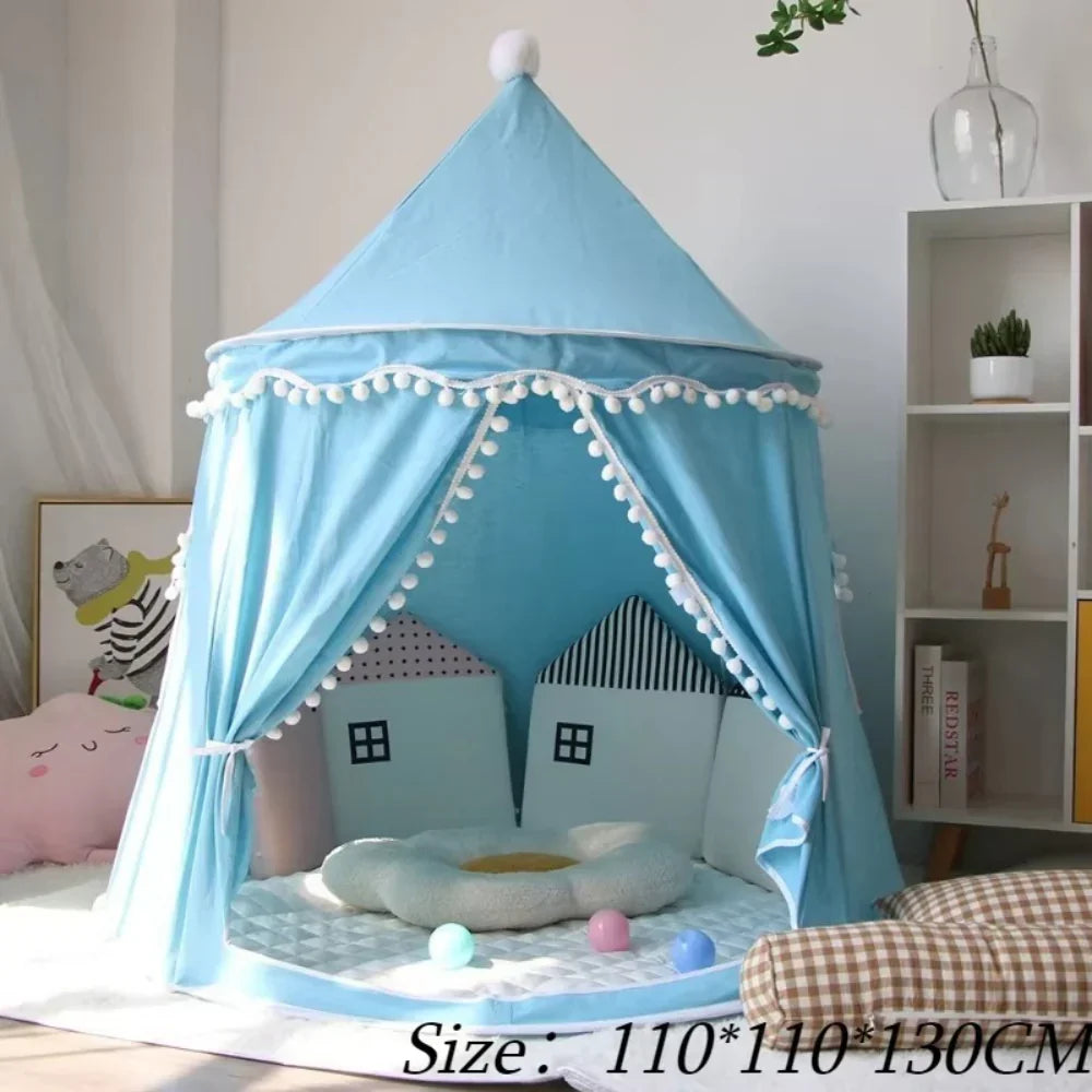 Tenda Tipi Gioco per Bambini in Tela, 100% Cotone, Pali in Pino, Spaziosa