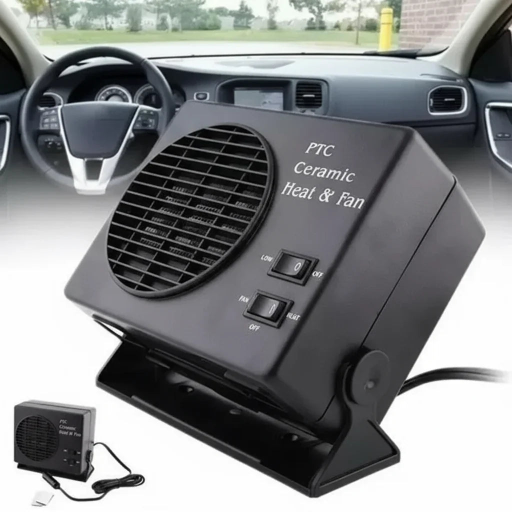 Termoventilatore Ceramico per Auto 12V 150W-300W con Termostato Automatico