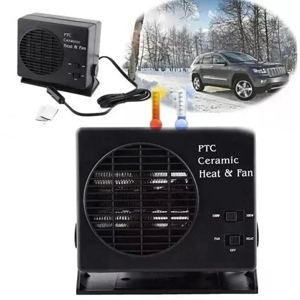 Termoventilatore Ceramico per Auto 12V 150W-300W con Termostato Automatico