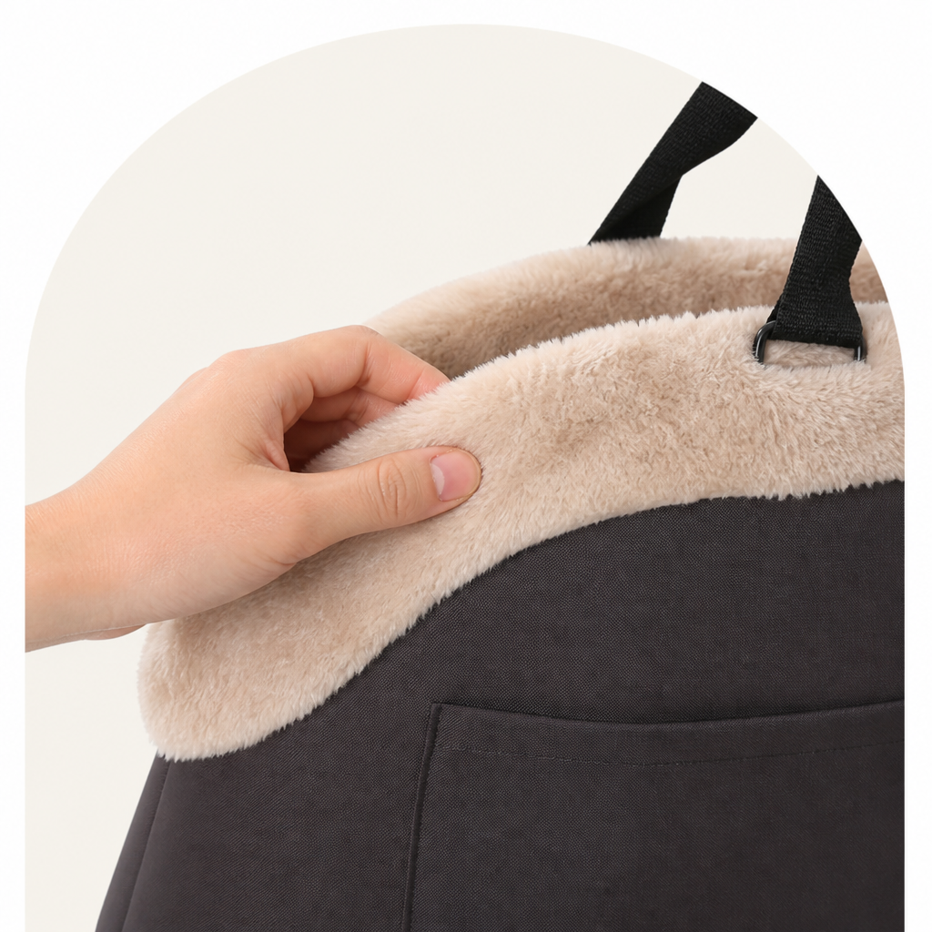 Trasportino da viaggio in peluche con fondo antiscivolo