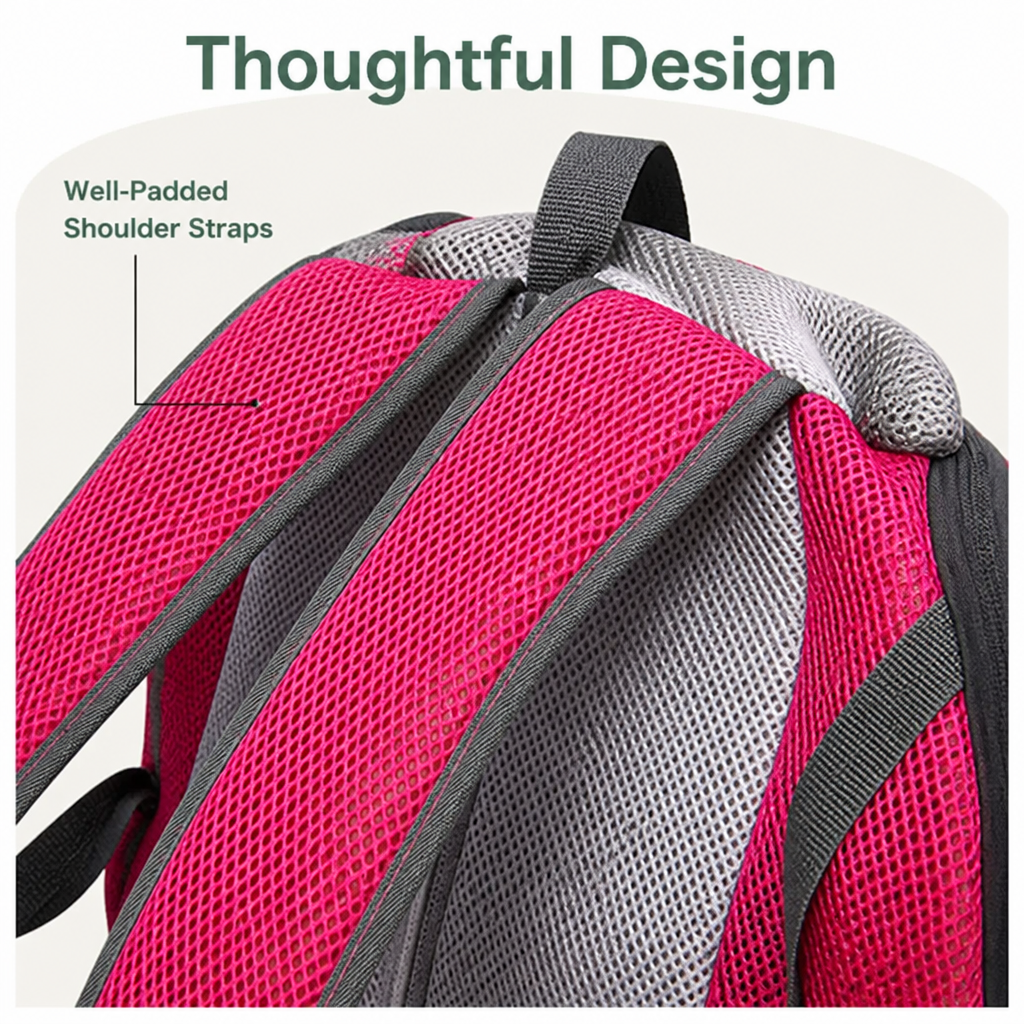 Trasportino zaino imbottito traspirante a mani libere
