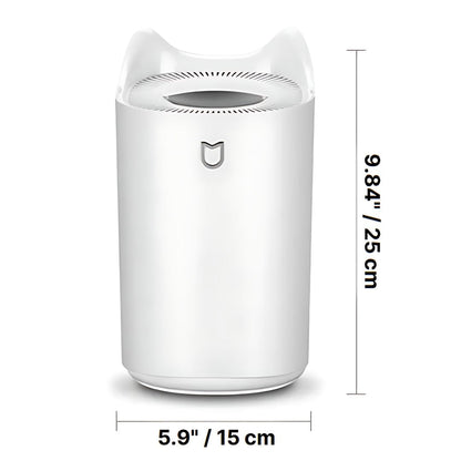 Umidificatore a ultrasuoni con serbatoio da 3 l | 3 modalità di nebulizzazione, funzionamento silenzioso | Fino a 24 ore