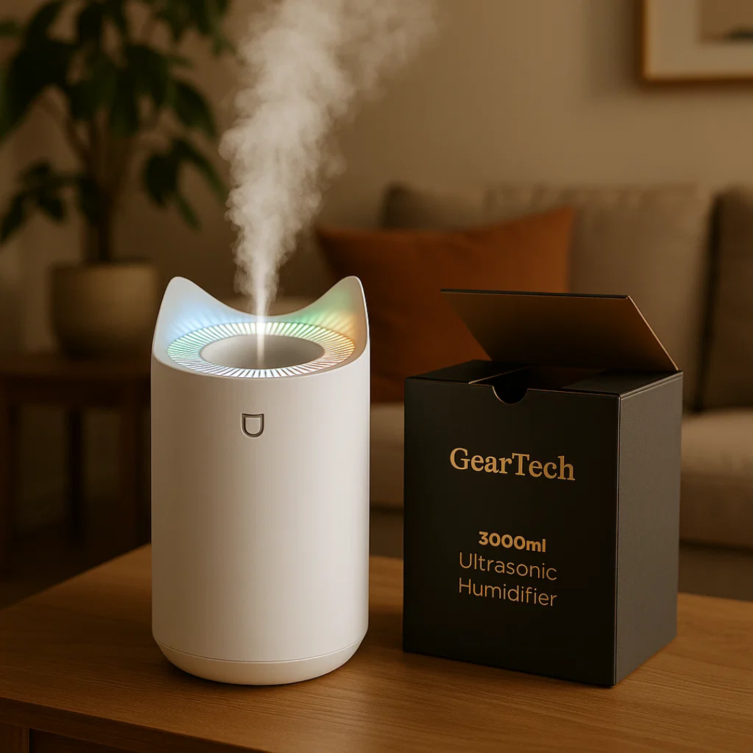 Umidificatore a ultrasuoni con serbatoio da 3 l | 3 modalità di nebulizzazione, funzionamento silenzioso | Fino a 24 ore